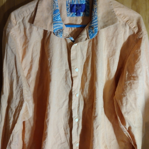 Peach Shirt with Blue Accents - Picture 3 of 7